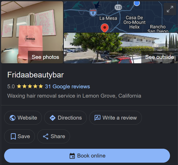 Fridaabeautybar after, 31 Google reviews