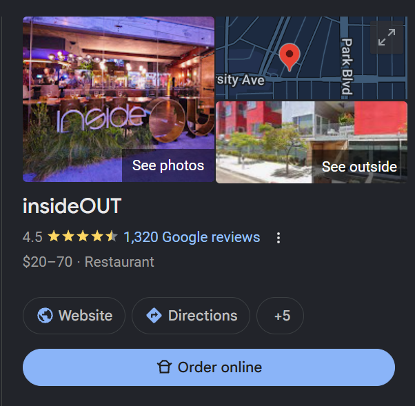 insideOUT before, 1,320 Google reviews